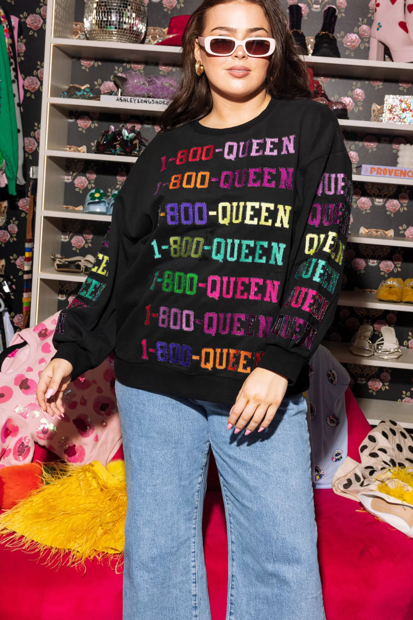 Queen of Sparkles Our Favorites | Sweatshirts<1-800-Queen Sweatshirt Black