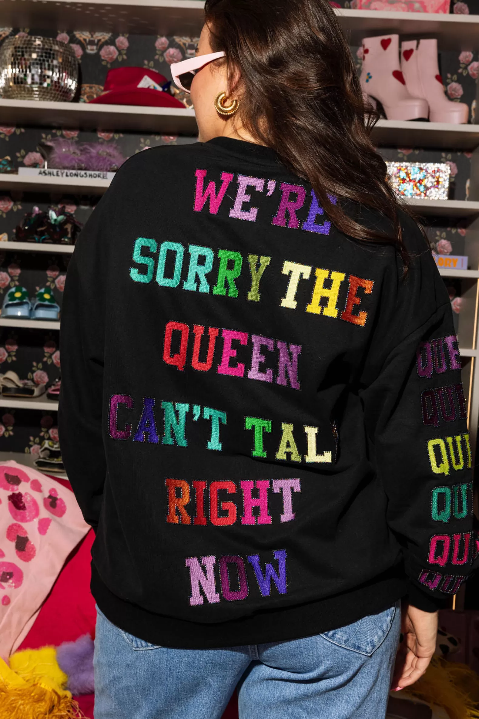 Queen of Sparkles Our Favorites | Sweatshirts<1-800-Queen Sweatshirt Black