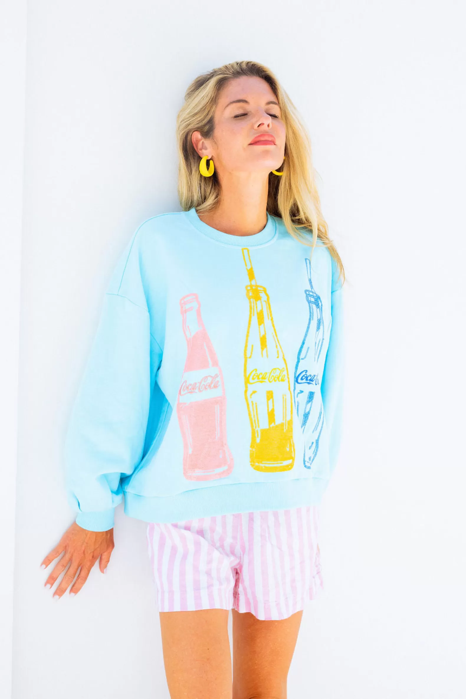 Queen of Sparkles Sweatshirts<Multi Coca-Cola® Bottle Sweatshirt Bright Blue