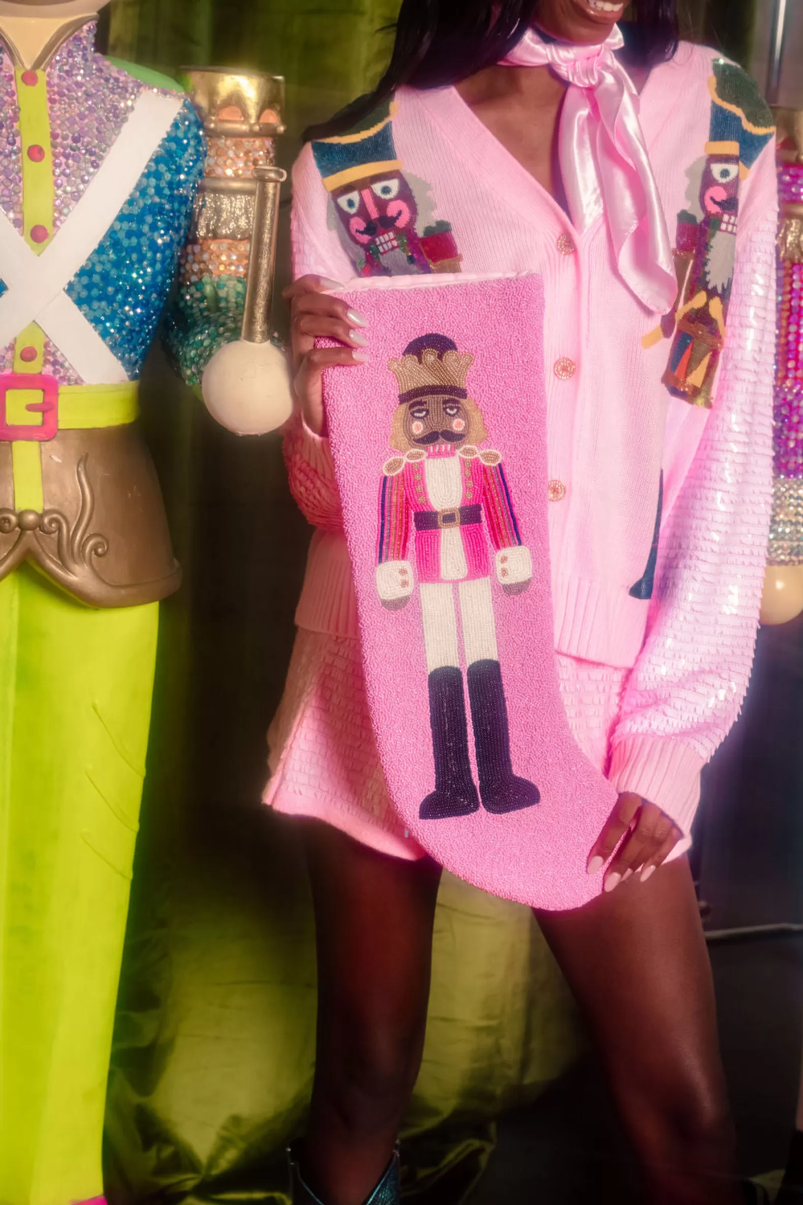Queen of Sparkles Accessories<ITES x Sami Riccioli x Pink Medium Skin Nutcracker Stocking