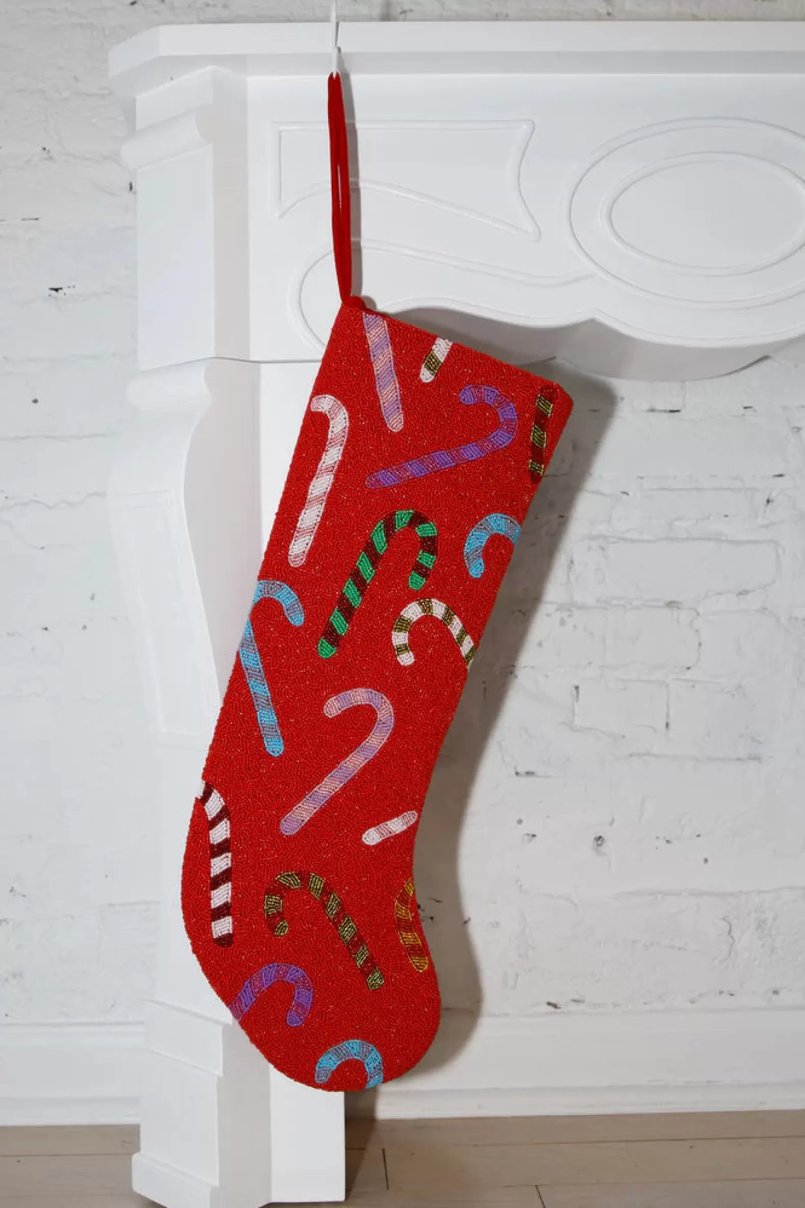 Queen of Sparkles Accessories<ITES x Sami Riccioli x Red Candy Cane Stocking