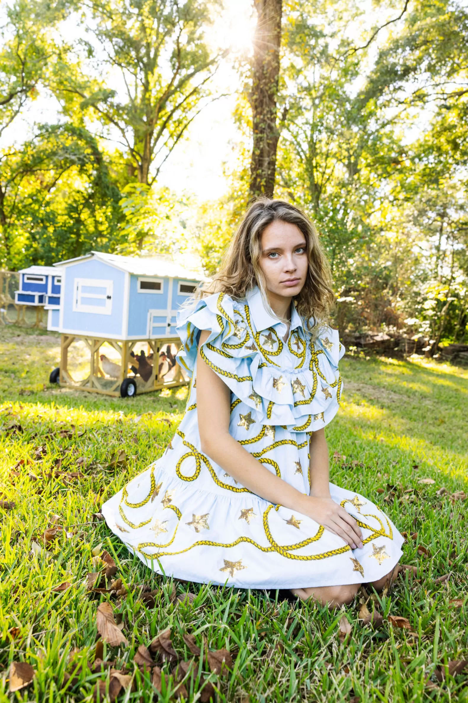 Queen of Sparkles Dresses | Our Favorites<Star & Rope Ruffle Dress Light Blue