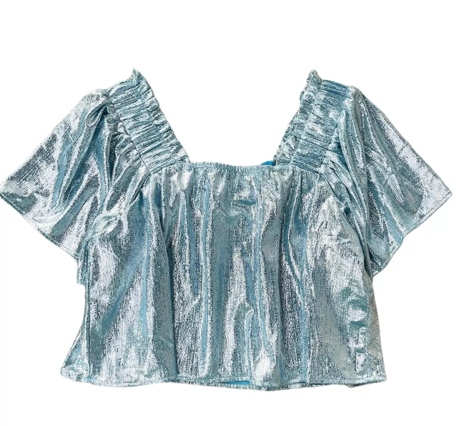 Queen of Sparkles Tops<Pebble Flutter Top Powder Blue