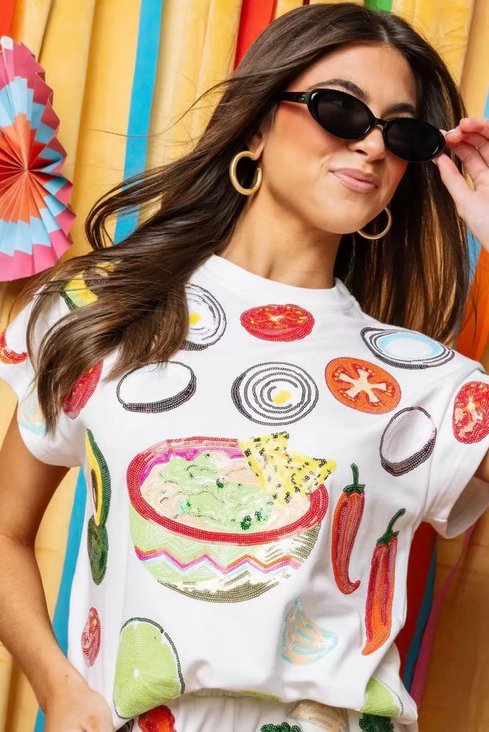 Queen of Sparkles Tops<Guacamole Ingredient Icon Top White