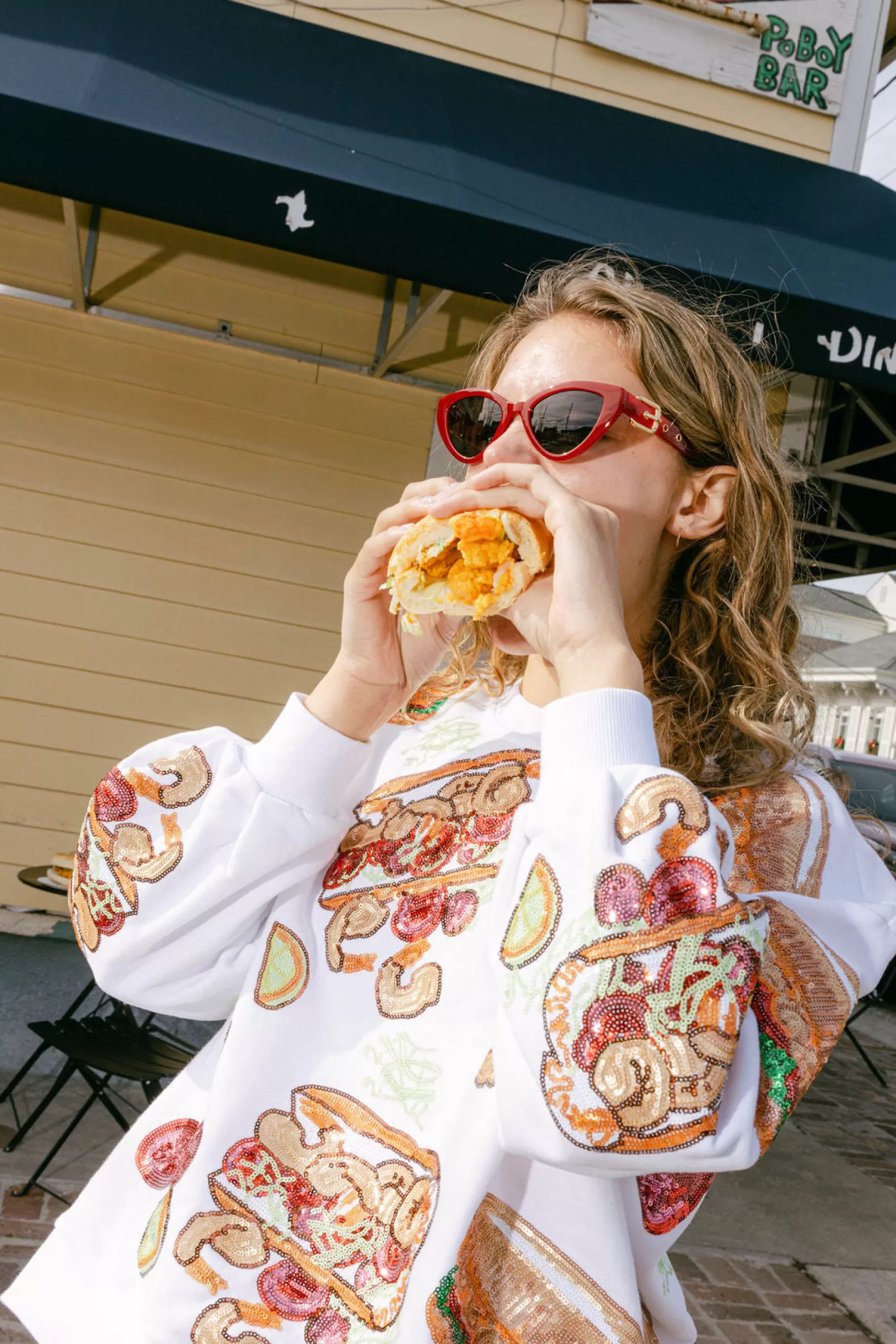 Queen of Sparkles Our Favorites | Sweatshirts<Po' Boy Sweatshirt White