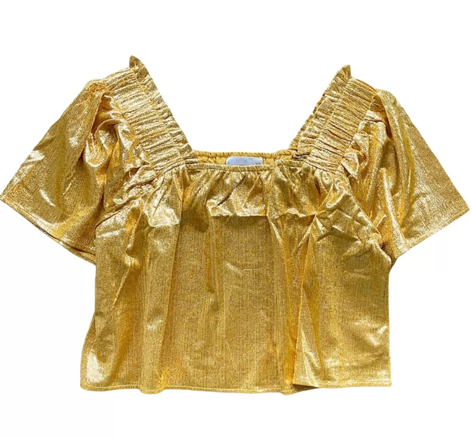 Queen of Sparkles Tops<Pebble Flutter Top Yellow Gold